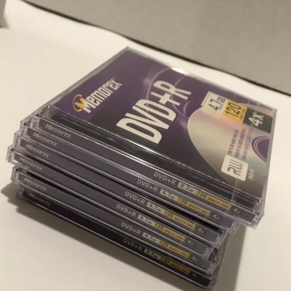 Memorex DVD+R 4.7 GB 120 Minute 4X RW, 6 pc, Sealed Discs + Cases - Picture 3 of 10